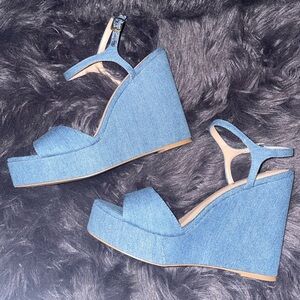 Steve Madden Truce 5” Denim Wedges
